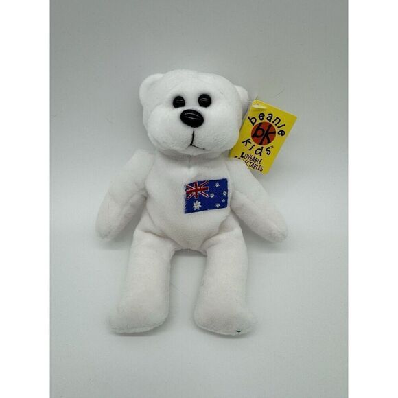 Skansen Beanie Kids Ozzy The Aussie Bear New Zealand Retired 1998 NWT 🧸🇳🇿 - Picture 1 of 7